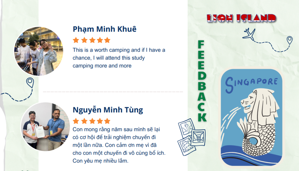 Feedback từ học viên trại hè Singapore